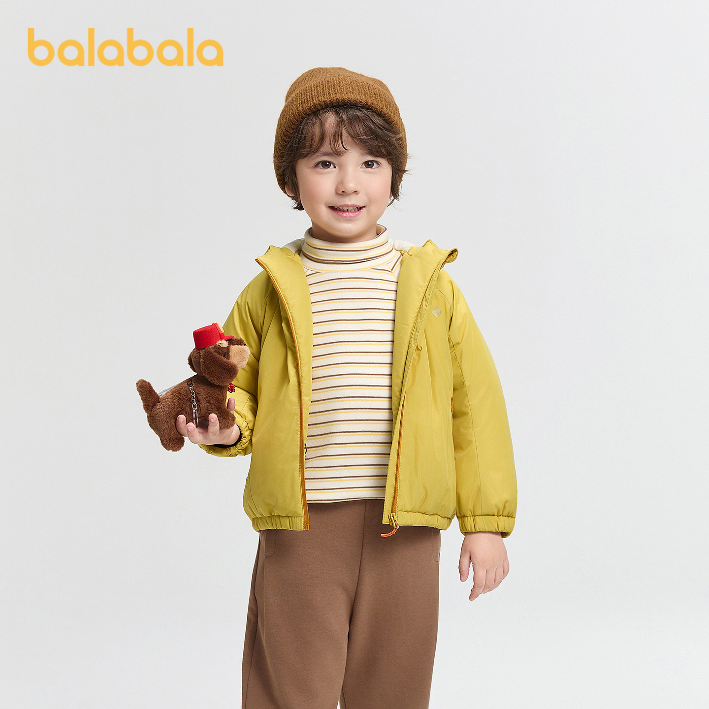巴拉巴拉balaOne儿童棉服女童男童外套新款童装2025秋冬三防发热