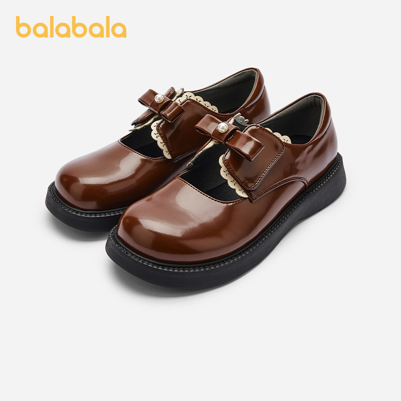 巴拉巴拉女童公主鞋儿童小皮鞋蝴蝶结中大童鞋子2025秋季新款童鞋,童鞋/婴儿鞋/亲子鞋,皮鞋,淘宝优惠券,粉丝福利购,淘宝优惠卷