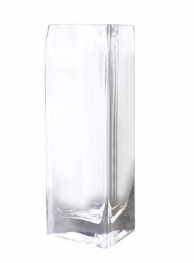 现代简红色角形水晶玻璃瓶人约工吹三制家居装花饰透明玫瑰ECC几