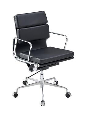 电商姆椅斯伊22B办公会议升降椅电脑皮质中背椅子商用人转体工学