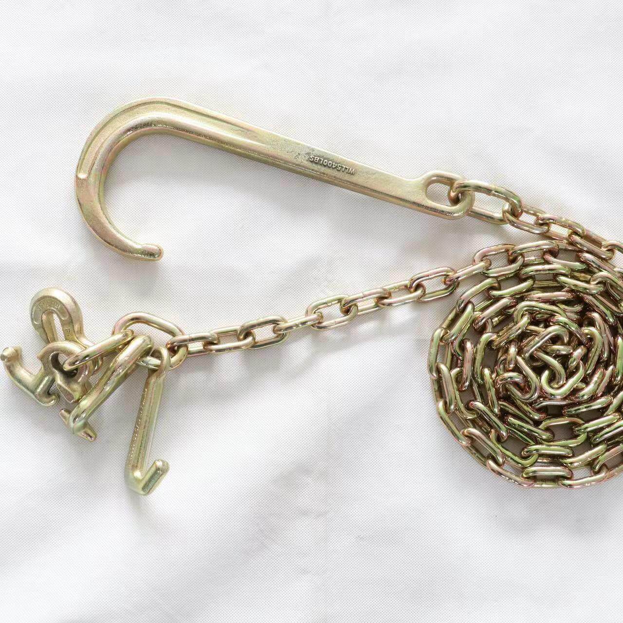 捆扎链条表面镀锌链条锰钢高强度各种配件组合G70美标链条