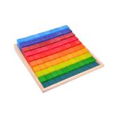 颗木质城堡积木儿童益智大粒418叠叠高园拼搭玩具大一幼阶儿梯积