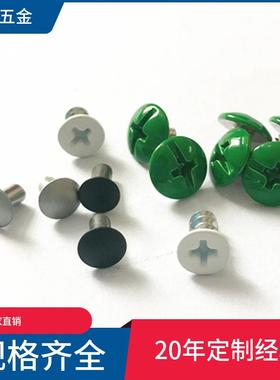 厂家白色头部喷漆烤漆螺丝红色电器螺钉各种颜色订M4*10TAM6*10TM