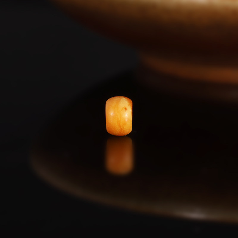 天然原矿俄料老蜜蜡老型珠散珠 直径7.5x5mm 云端老蜡配珠隔珠