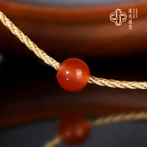 建廷保山南红河湾冰红散珠 大孔珠 南红玛瑙配珠配珠 精修孔道