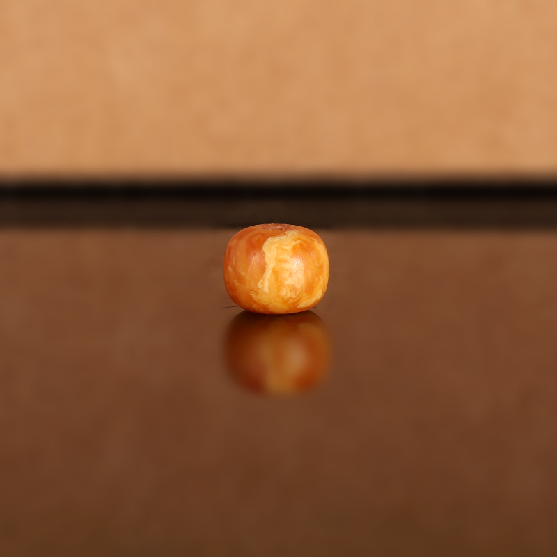 天然俄料老蜡老型散珠LL3 8x6.3mm 毕业级云端古董老蜜蜡配珠隔珠