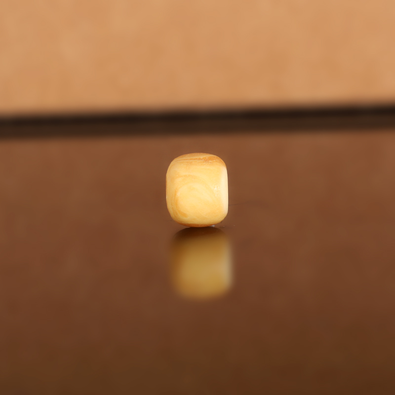 天然俄料老蜡老型散珠LL75 8.9x7.3mm 云端古董老蜜蜡配珠隔珠