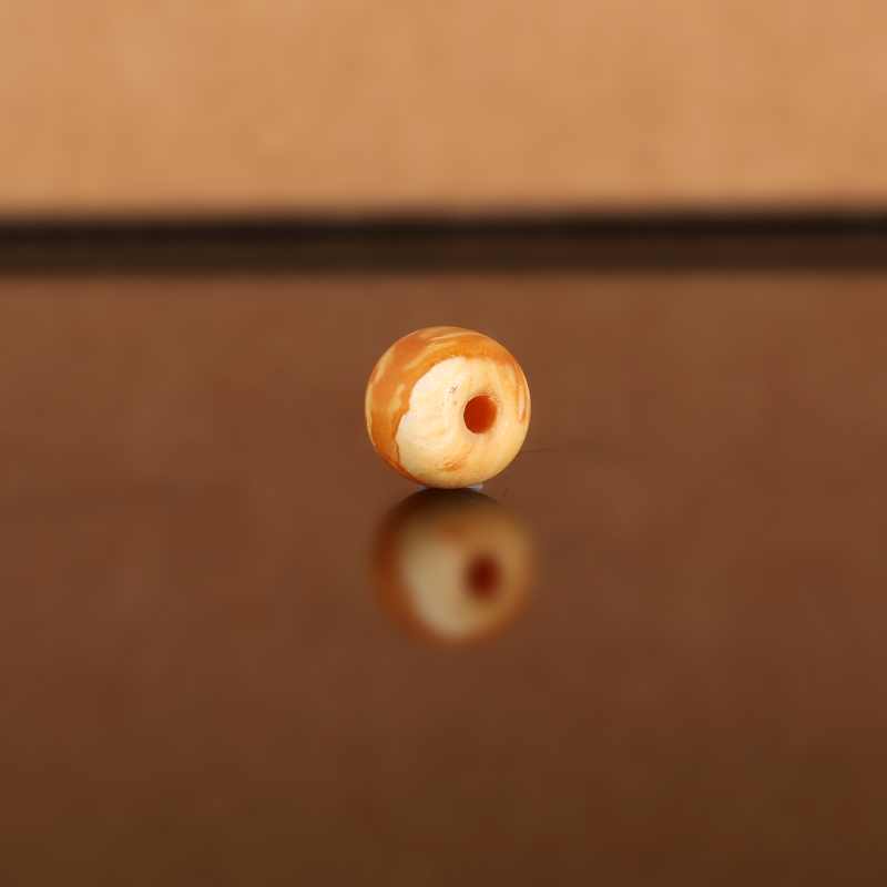 天然俄料老蜡老型散珠LL51 8x6.2mm 云端古董老蜜蜡配珠隔珠