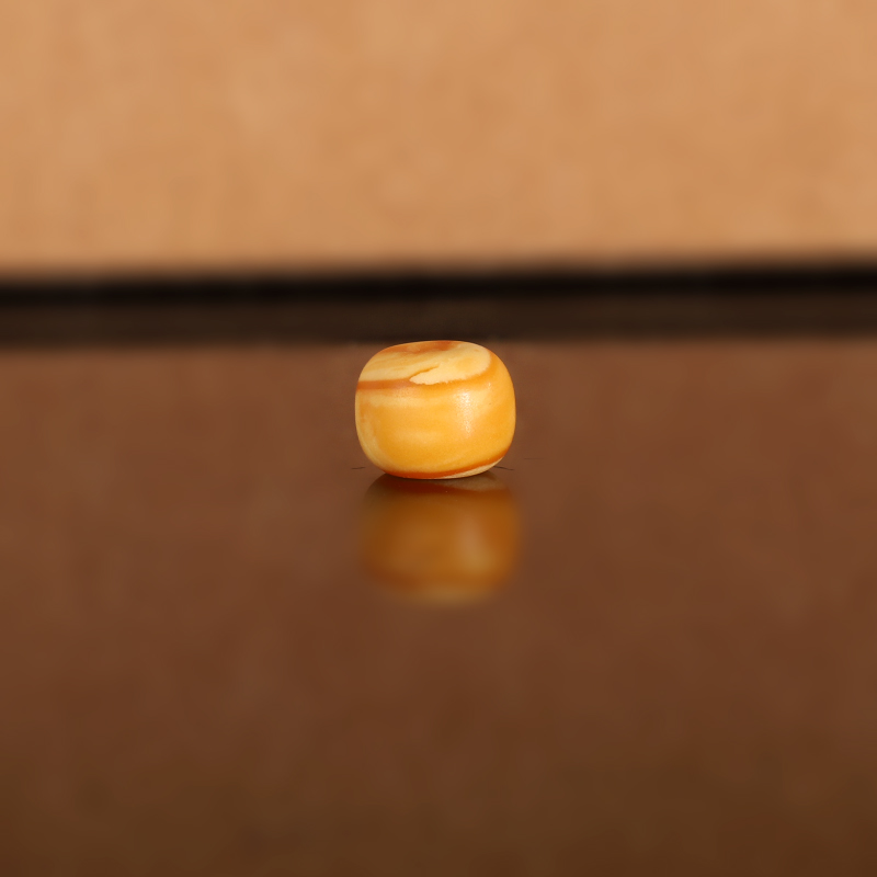 天然俄料老蜡老型散珠LL12 8x6.3mm 毕业云端古董老蜜蜡配珠隔珠