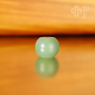 建廷俄料碧玉粉青隔珠11.8x9.5mm P25 大孔 羊脂玉和田玉配珠散珠