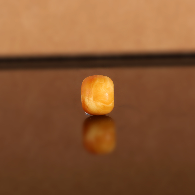 天然俄料老蜡老型散珠LL63 9.1x7.4mm 云端古董老蜜蜡配珠隔珠