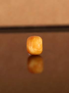 天然俄料老蜡老型散珠LL63 9.1x7.4mm 云端古董老蜜蜡配珠隔珠