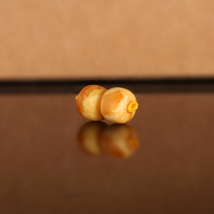 天然俄料老蜡老型散珠DZ15 8.7x7mm 毕业云端古董老蜜蜡配珠隔珠