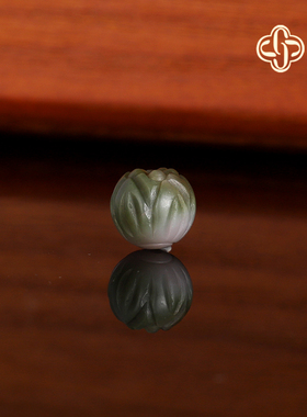 建廷天然盐源玛瑙散珠9.6mm 莲花珠单珠 满肉单颗精品配珠隔珠
