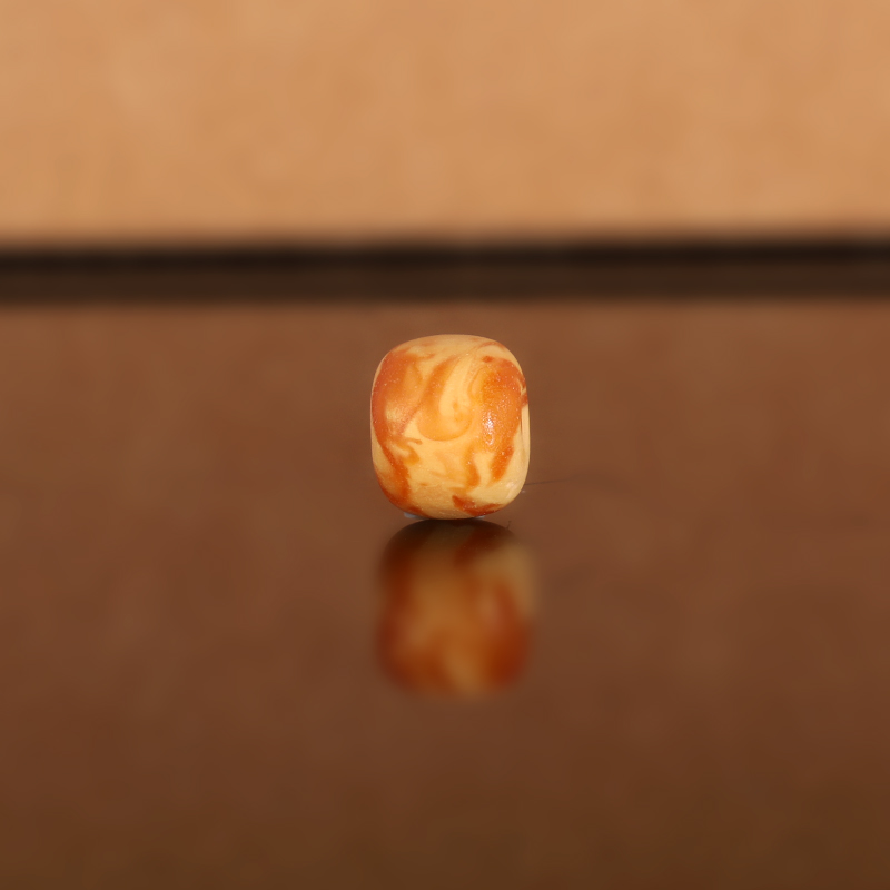 天然俄料老蜡老型散珠LL61 9.6x7.8mm 云端古董老蜜蜡配珠隔珠