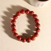 原矿天然川料铁皮包浆南红手串11.3mm柔光 无胶收藏毕业手链016