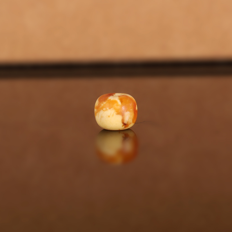 天然俄料老蜡老型散珠LL37 8.2x6.6mm 云端古董老蜜蜡配珠隔珠