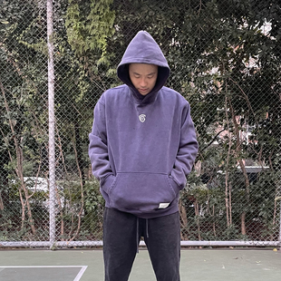 440克加绒连帽卫衣 专属 做旧磨破卫衣 冬季