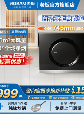 老板21A5H抽油烟机家用厨房大吸力侧吸官方旗舰店