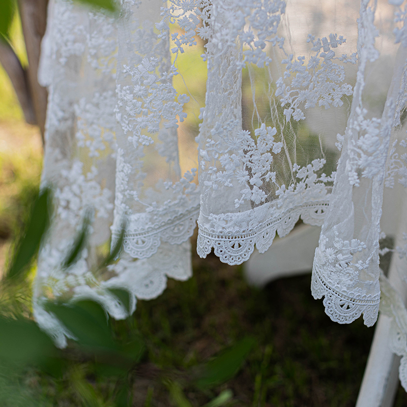 蕾丝白色桌布ins风茶几餐桌布艺法式复K古圆桌甜品长方形台布盖巾