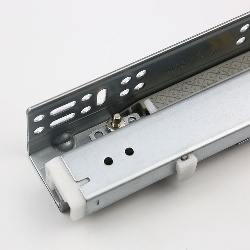 加厚托底抽屉导轨阻尼缓冲隐藏静音三节滑轨反弹S橱柜抽屉底部轨