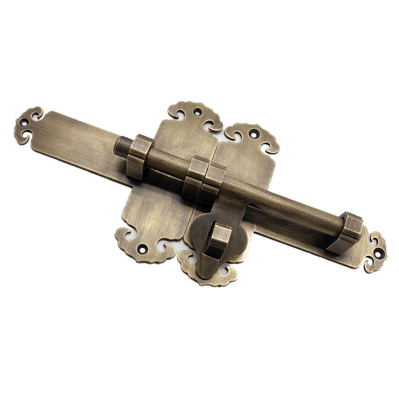 纯铜门栓老式木门铜插销大门门闩门扣庭院花园P中式仿古门锁门插