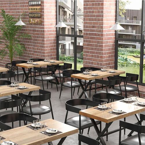 工业风商用e餐饮火锅店酒吧桌椅组合咖啡厅奶茶店汉堡烧烤清吧餐