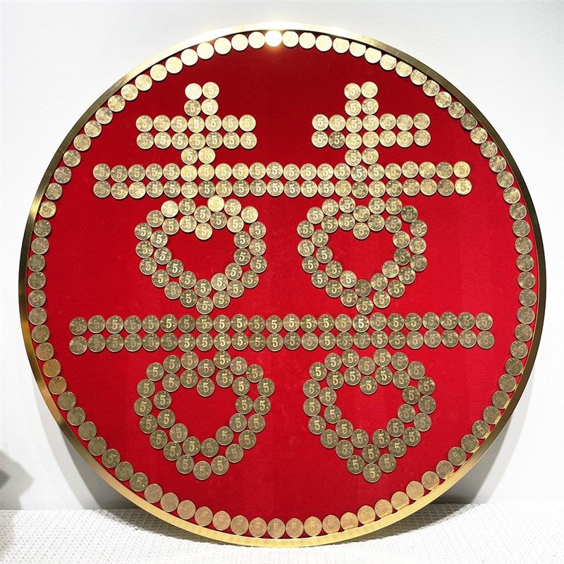 五毛钱喜字硬币相框摆件5角百喜图手D工diy新婚礼品结婚礼物送新