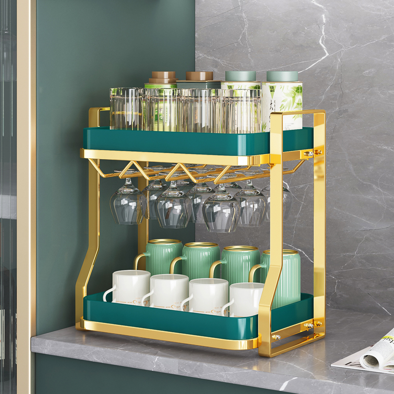 轻奢红酒杯架沥水收纳置物架倒A挂架子茶杯玻璃杯放杯子托盘家用