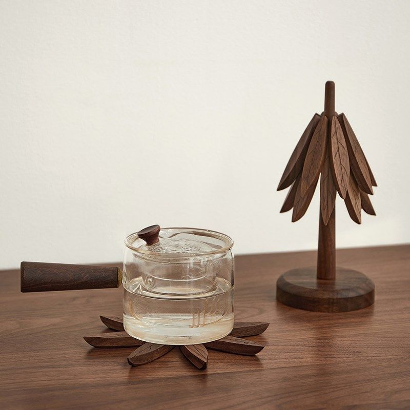 一棵树胡桃木杯垫家用高级餐桌碗盘菜碟隔热垫茶R杯水壶防烫垫锅