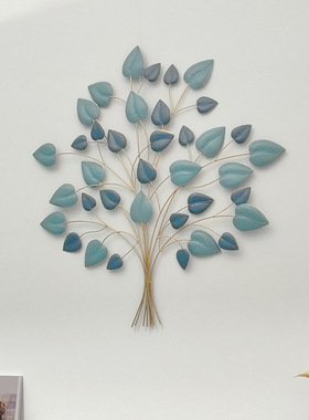 现代铁艺桑树叶子壁饰金属墙饰进门立体J壁挂玄关背景墙面创意装