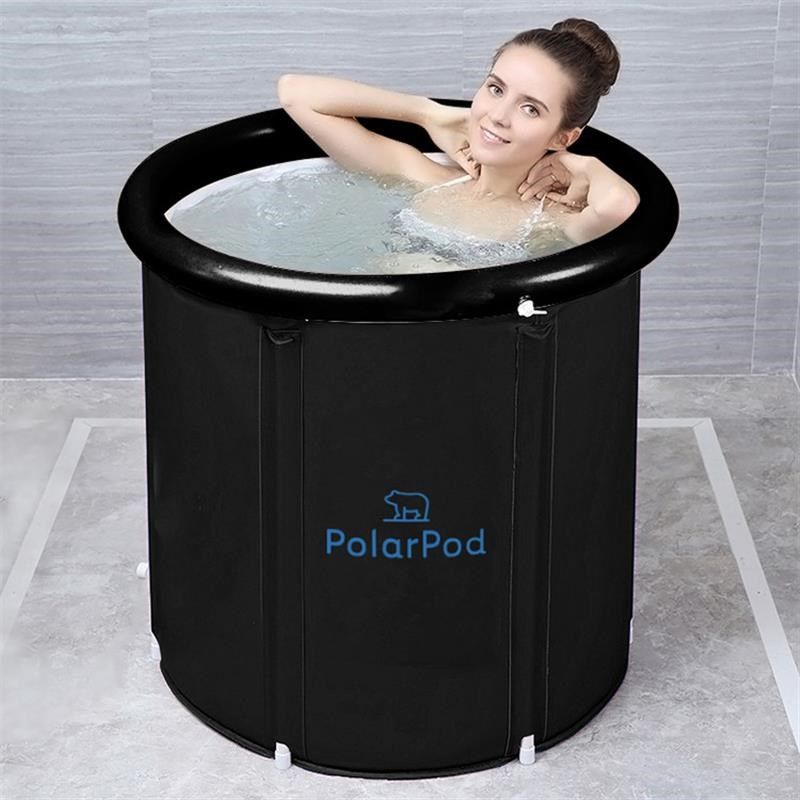 充气浴缸折叠泡澡桶大人洗澡家用浴盆肤感PVC浴桶冷热两用可携式