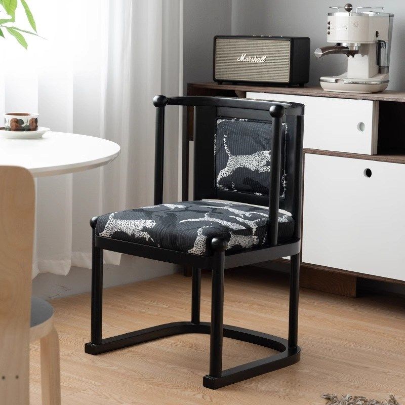 豹豹椅设计师款实木餐椅法式中古餐桌椅子扶手椅家用复古靠背椅子,住宅家具,餐椅,淘宝优惠券,粉丝福利购,淘宝优惠卷