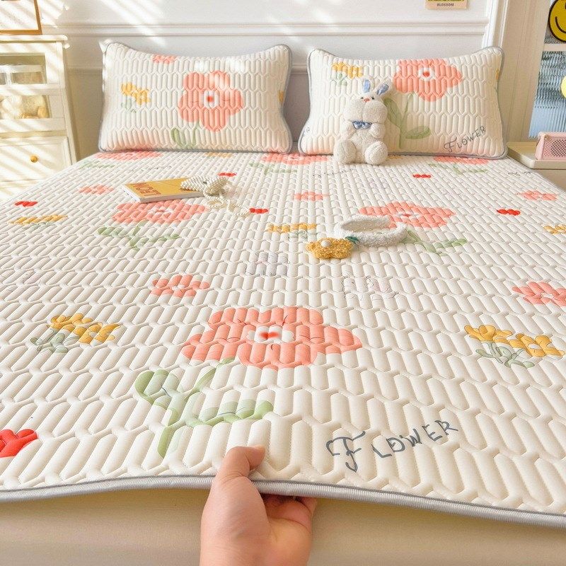 夏季卡通乳胶凉席三件套可机洗折叠冰丝席学生宿舍单双人空调席子,床上用品,乳胶席,淘宝优惠券,粉丝福利购,淘宝优惠卷