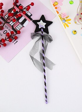 魔法棒仙女棒 黑色五角星仙女棒 舞会表演道具夜市发光玩具