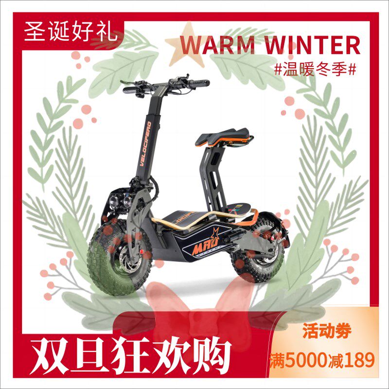 VELOCIFERO电动滑板车 可折叠带座椅 意大利时尚设计 锂电48V/60v