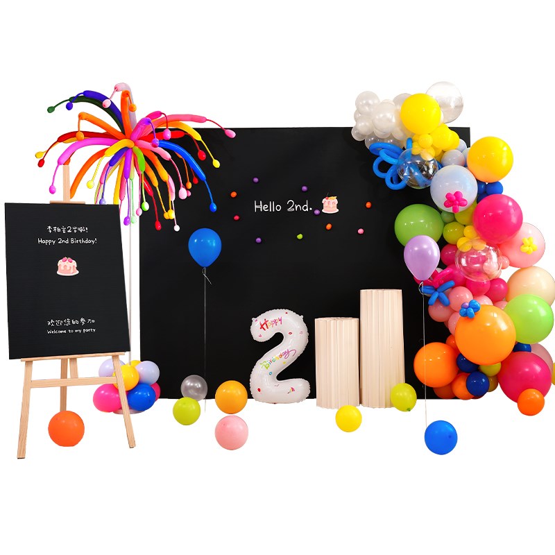 2025多巴胺宝宝男女q孩一周岁生日装饰场景氛围布置背景墙kt板气