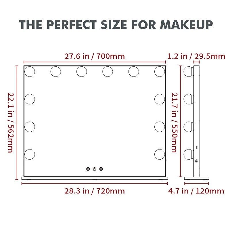 Beautme化妆镜带灯USB智能LED梳妆镜挂墙网红灯泡镜三色发光台式,家庭/个人清洁工具,LED化妆镜,淘宝优惠券,粉丝福利购,淘宝优惠卷
