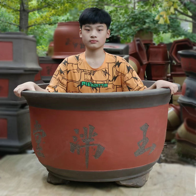 紫砂大花盆陶瓷室内绿植发财树花盆户外K庭院四季盆栽特大号清仓