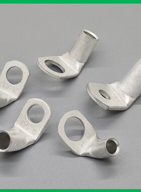 SC90度直角折弯铜耳新能源冷压国标紫铜管接线端子T90-10/16/25/.