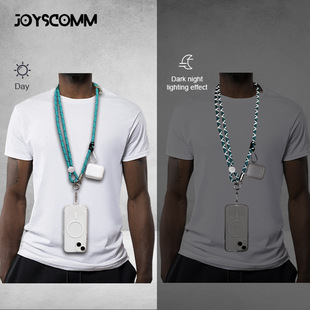 反光丝ins手机绳可调节可背斜挎绳挂脖防丢摔mobile phone strap