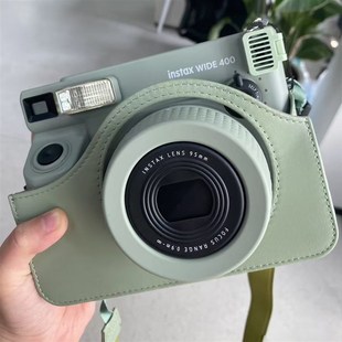 适用富士拍立得wide 400保护套皮质收纳包相机包宽幅相机斜挎包