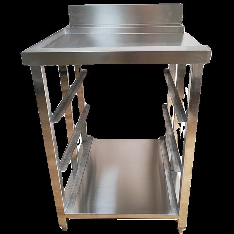 揭盖式洗碗机后端洁碟台工作台配套用收污碗碟加厚不锈钢商用定制