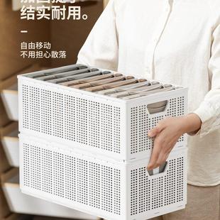 家用衣服收纳箱衣柜分层整理衣服塑料储物盒学生宿舍收纳子筐神器
