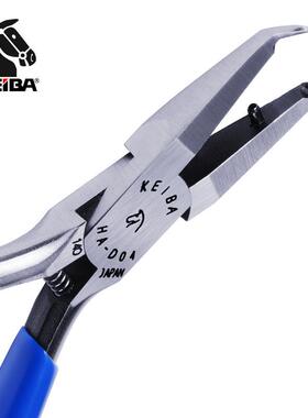 日本KEIBA马牌HA-D04异形钳 45度斜口斜嘴钳顶切钳曲嘴钳电子剪钳