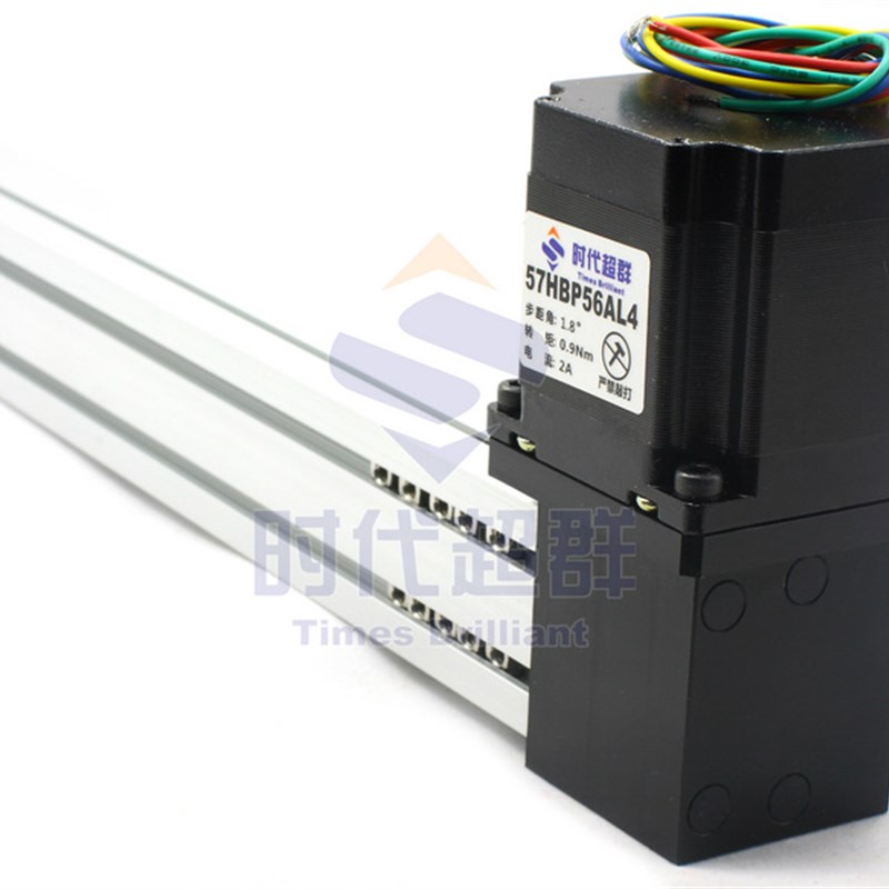 45型材密封同步带直线导轨滑台工作台模组配57步进电机导程60MM