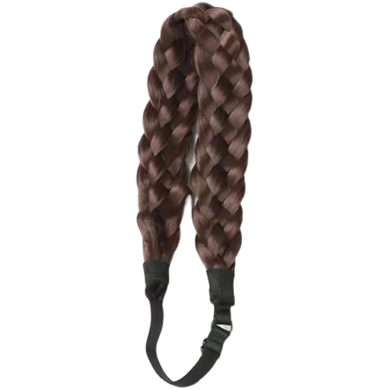 五股发辫假发时尚清新复古辫子波西米亚发箍麻花辫子发带手工编织