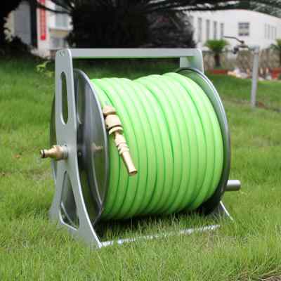 弘晨不锈钢家用洗车水管车园艺浇花水枪水管架铜喷枪收纳层架套装