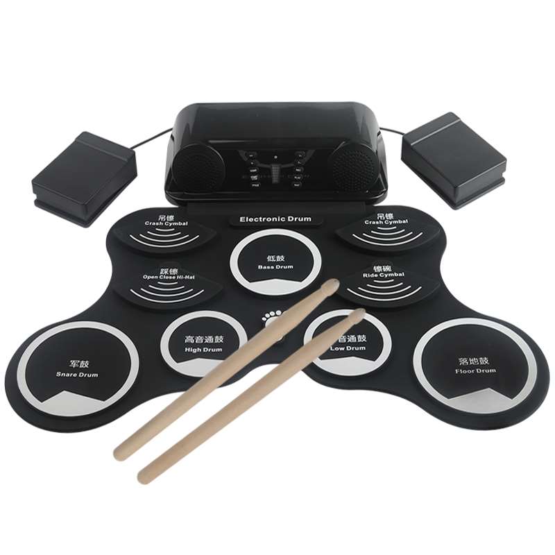 手卷电子鼓架子鼓折叠便携式专业练手神器爵士儿童初学者家用乐器