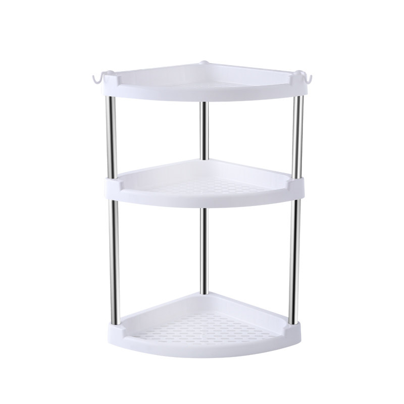 极速厨房调料三角架子多层塑料桌面角落收纳置物架浴室转角储物三